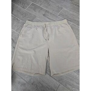 Soothfeel Mens Performance Athletic Shorts Khaki‎ Beige 3XL NWT Stretch Workout